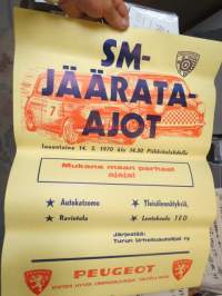 SM-jäärata-ajot 14.2.1970 Piikkiönlahdella (Piikkiö, Piikkiönlahti) -juliste
