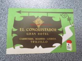 El Conquistador Gran Hotel -matkalaukkumerkki