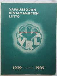 Vapaussodan Rintamiesten Liitto  1929-1939