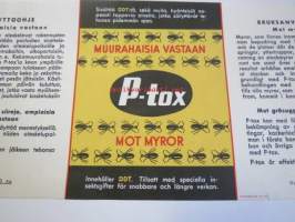 Muurahaisia vastaan P-tox käyttöohje