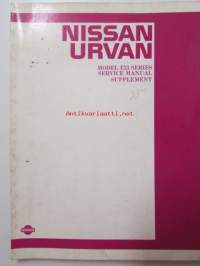 Nissan Urvan model E23 series Service manual supplement - korjaamokäsikirjan lisäosa, katso kuvista tarkemmin sisältöä