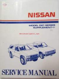 Nissan model D21 series Service manual supplement IV - korjaamokäsikirjan lisäosa, katso kuvista tarkemmin sisältöä