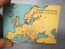 Föreningsbankens kartserie -keräilykortteja kansiossa 5 kpl