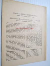 Suomen Yleinen Palokuntaliitto liiton tiedonantoja syyskuu 1929 / Allmänna Brandkårsförbundet i Finland förbundsmeddelanden semptember 1929