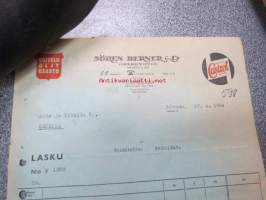 Sören Berner & Co, (Castrol) Helsinki, 27.4.1954 -asiakirja