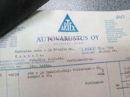 ARTEX Autovarustus Oy, Helsinki, 12.11.1954 -asiakirja