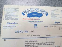 Kouvolan Auto Oy, Kouvola, 23.2.1954 -asiakirja