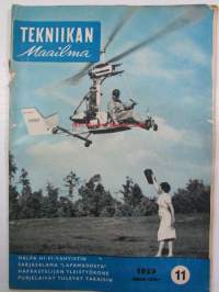 Tekniikan Maailma 1959 nr 11 -mm. Kattoteline I kiskosta, Sarjasalama, Hi-Fi laiteet 15 000 markalla, Piper Suomeen, Radio Amatööriksi, Urheiluhenkilöauto,