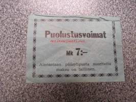 Puolustusvoimat 7 mk -pääsylippu