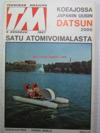 Tekniikan Maailma 1967 nr 9 -mm. Veikkausjärjestelmiä myymällä voitat, Selco 15' rimini + Mercury 50, Töitä meripelastusseuralle, Isoja kuvia pienistä