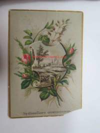 Sydämellinen onnentoivotus -onnittelukortti / -kuva v. 1899 