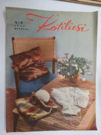 Kotiliesi 1945 nr 3, sis. mm. seur. artikkelit / kuvat / mainokset; Kansikuva sommitellut Doris Bengström, Kastemekon kirjontamalli, Eduskuntavaalit koskevat