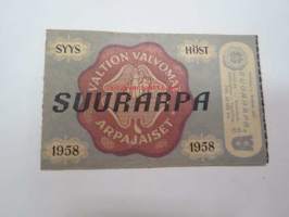 Suurarpa syys 1958 -arpalipuke