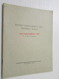 Kuusen uudistamisesta vesiperäisillä mailla, eripainos yksityismetsänhoitajayhdistyksen vuosikirjasta nr X, 1937