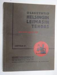 Osakeyhtiö Helsingin Leimasintehdas luettelo nr 37