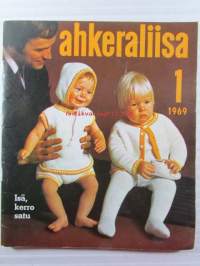 Ahkeraliisa 1969 nr 1  Takakannen kuva: ryijy Muskotti, suunnittelu Terttu Tomero