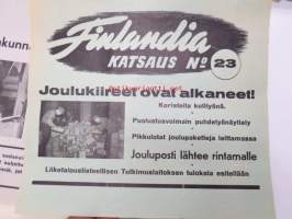 Finlandia katsaus nr 23 - Joulukiireet ovat alkaneet! Koristeita kotityönä, Puolustusvoimien puhdetyönäyttely, Pikkulotat joulupaketteja laittamassa, Jouluposti