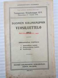 Suomen kirjakaupan vuosiluettelo 1912 - Årskatalog för finska bokhandeln 1910 - Suomenkielinen kirjallisuus