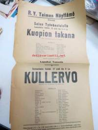 Raittiusyhdistys Taimen Näyttämö (Turku) Salon Työväentalolla Lauantaina toukok. 26 p:nä 1917 