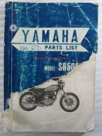 Yamaha parts list model SR500 ('78) - Varaosaluettelo