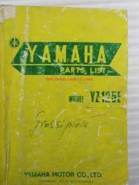 Yamaha parts list model YZ125E - Varaosaluettelo