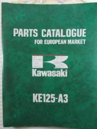 Kawasaki Parts Catalog KE125-A3 for European market - Moottoripyörä varaosaluettelo