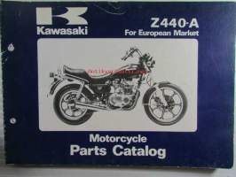 Kawasaki Z440-A2 Z440-A3 for European market, motorcycle Parts Catalog - varaosaluettelo