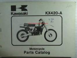 Kawasaki ZKX420-A, ZKX420-A1 ZKX420-A2, motorcycle Parts Catalog - varaosaluettelo
