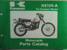 Kawasaki KX125-A series KX125A9 KX125A10, For European Market, motorcycle Parts Catalog - varaosaluettelo