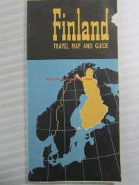 Finland travel map and quide - Suomen matkailukartta (sisäiset lentoyhteydet), katso kuvista sisältö tarkemmin