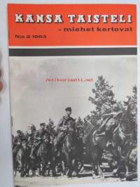 Kansa Taisteli 1963 nr 2 sis. seur. artikkelit; A Kurenmaa - Askel tasavertaisuutta kohti, Vilho Suomi - Suomalaiset ja sota, Aimo Nurmela - Nuotiot näkyvissä,