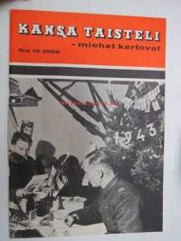 Kansa Taisteli 1966 nr 12 sis. seur. artikkelit; Albert Kokkonen - Joulu saapui rintamallekin, K.L. Oesch - Puolustaisteluidemme syiden selvittelyä, Olli Kestilä