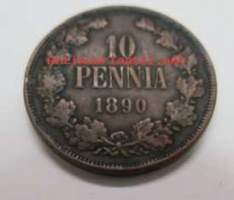 10 penniä 1890