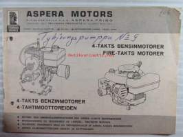 Aspera 4-Tahtimoottoreiden tyhjennyspumpun huolto- ja käyttöohjeet