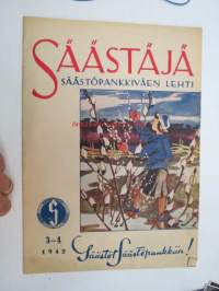 Säästäjä 1942 nr 3-4, sis. mm. seur. artikkelit; Sumatra, Borneo, Celebes tarjoavat suuria taloudellisia ja asutusmahdollisuuksia, Nikolain kymmenpenninen -