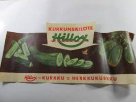 Hillox kurkkunsäilöte käyttämätön etiketti