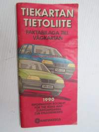 Tiekartan tietoliite 1990 Faktabilaga till vägkartan