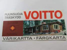 Tikkurilan Väritehtaat - Voitto puunsuoja värikartta /  Färgkarta