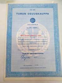Turun Osuuskauppa Osuuskirja 100 mk, Turku 21.10.1980