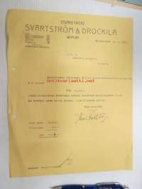 Svartström & Drockila, Viipuri 15.12.1927 -asiakirja