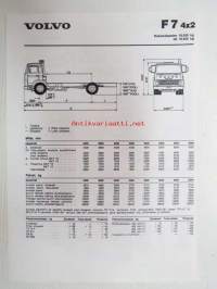 Volvo F7 4x2 -tekniset tiedot, esite