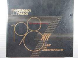 Peugeot/Talbot Väri- ja sisustuskartta 1987 - Peugeot