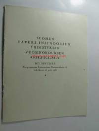 Suomen Paperi-Insinöörien yhdistyksen vuosikokouksen ohjelma Helsingissä huhtikuun 25 p:nä 1935 - Program för Finska Pappersingeniörsföreningens årsmöte