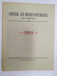 Helsingfors Spårvägs- och omnibus-aktiebolaget 1913 -årsberättelse