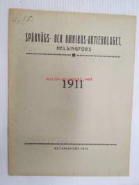 Helsingfors Spårvägs- och omnibus-aktiebolaget 1911 -årsberättelse