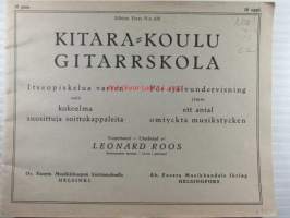 Kitarakoulu itseopiskelua vargen, kokoelma suosittuja soitto kappaleita - Gitarrskola för självstudium, ett antal omtyckta musikstycken
