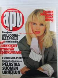 Apu 1986 nr 40, sis. mm. seur. artikkelit / kuvat / mainokset; 20 autouutuutta - kuvat-tekniikka ja hinnat, Seppo Hautalan ylösnousemus VS-konkurssien raunioista,