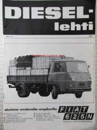 Diesel-lehti 1970 nr 1-2 -runsas mainoskuvitus työkoneista ja moottoreista