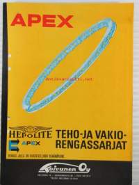 Apex teho- ja vakio rengassarjat mäntäsarjoille