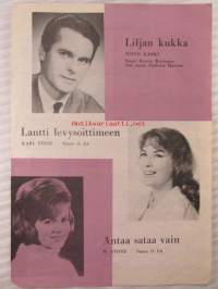 Liljan kukka - Umberto Marcato / Lantti levysoittimeen - Tamara Lund / Antaa Sataa vaan - Eila Pienimäki